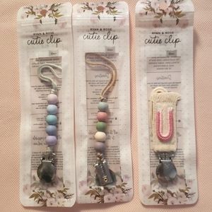 3 Ryan and Rose Rainbow Shiloh, Bead Cutie Clips